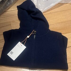 Navy Blue Hoodie cashmere